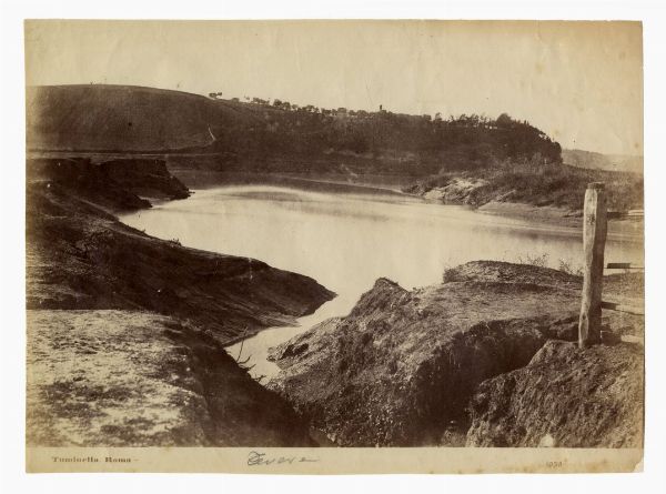 GIACOMO CANEVA : Campagna romana. Veduta del Tevere a Monte Antenne.  - Asta Fotografie storiche - Associazione Nazionale - Case d'Asta italiane