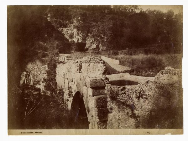 GIACOMO CANEVA : Ponte nei dintorni di Roma.  - Asta Fotografie storiche - Associazione Nazionale - Case d'Asta italiane