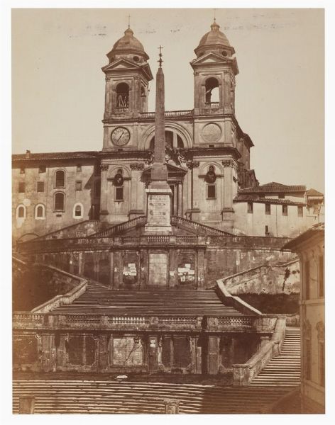 ROBERT MACPHERSON : Roma. Chiesa e Scalinata di Trinit dei Monti.  - Asta Fotografie storiche - Associazione Nazionale - Case d'Asta italiane