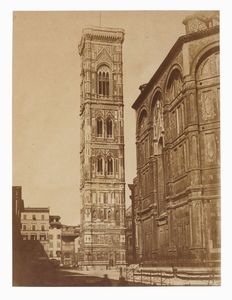 LEOPOLDO ALINARI - Firenze. Campanile di Giotto e Duomo.
