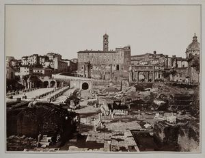 DOMENICO ANDERSON - Roma. Veduta del Foro verso il Campidoglio.