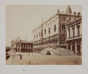 ANTONIO FORTUNATO PERINI - Venezia. Palazzo Ducale e Riva degli Schiavoni.