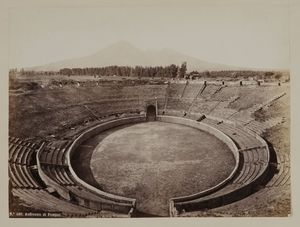 GIORGIO SOMMER - Lotto di due fotografie di Pompei su un unico supporto.