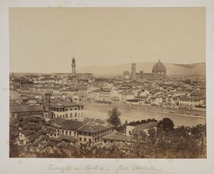 ALPHONSE BERNOUD - Panorama di Firenze.