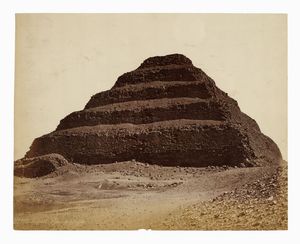 EMILE BCHARD - Lotto di due vedute delle Piramidi d'Egitto.