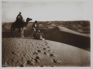 LEHNERT & LANDROCK - Veduta del deserto tunisino.