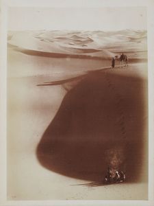 LEHNERT & LANDROCK - Tunisia. Scena con nomadi nel deserto.