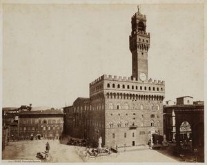GIORGIO SOMMER - Lotto composto di due vedute di Palazzo Vecchio.