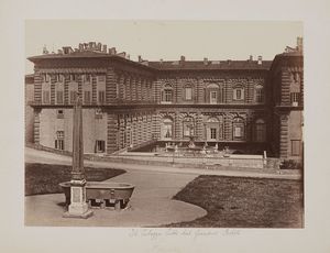 LEOPOLDO ALINARI - Firenze. Palazzo Pitti dal Giardino di Boboli.