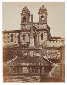 ROBERT MACPHERSON - Roma. Chiesa e Scalinata di Trinit dei Monti.