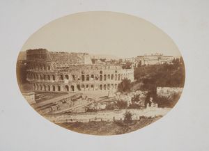 ROBERT MACPHERSON - Roma. Veduta del Colosseo ripresa dalle pendici orientali del Palatino.