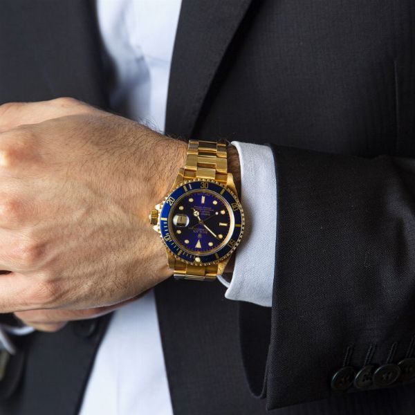 ROLEX : ROLEX SUBMARINER ORO GIALLO REF. 16618 N. N 2203XX ANNO 1992  - Asta Orologi da polso e da tasca  - Associazione Nazionale - Case d'Asta italiane