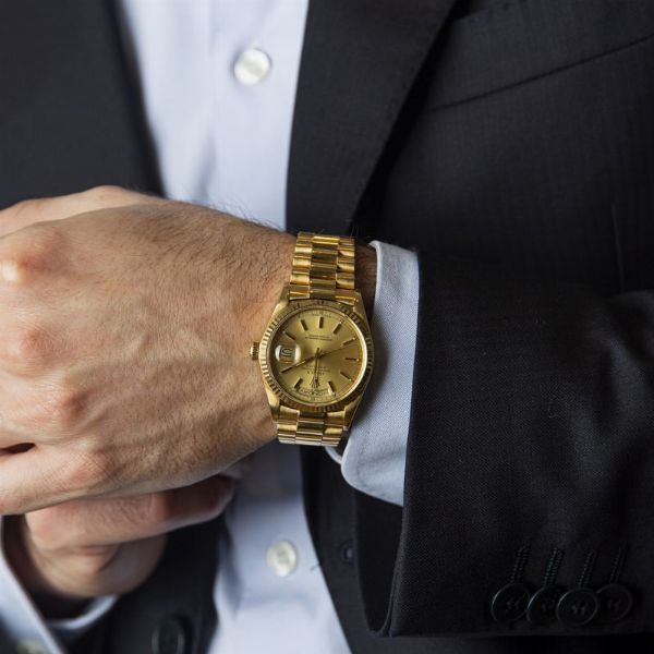 ROLEX : ROLEX DAY-DATE ORO GIALLO REF. 18038 N. 95569XX ANNO 1986  - Asta Orologi da polso e da tasca  - Associazione Nazionale - Case d'Asta italiane