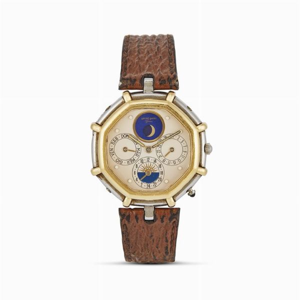 GERALD GENTA CALENDARIO COMPLETO FASI LUNARI REF. G 2859.4� N. 323XX  - Asta Orologi da polso e da tasca  - Associazione Nazionale - Case d'Asta italiane