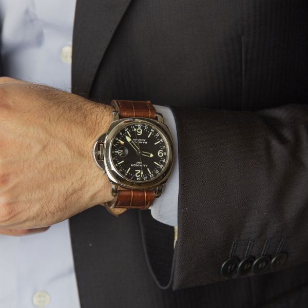 PANERAI LUMINOR GMT PAM00063 N. C14XX/1500 ANNO 2001  - Asta Orologi da polso e da tasca  - Associazione Nazionale - Case d'Asta italiane