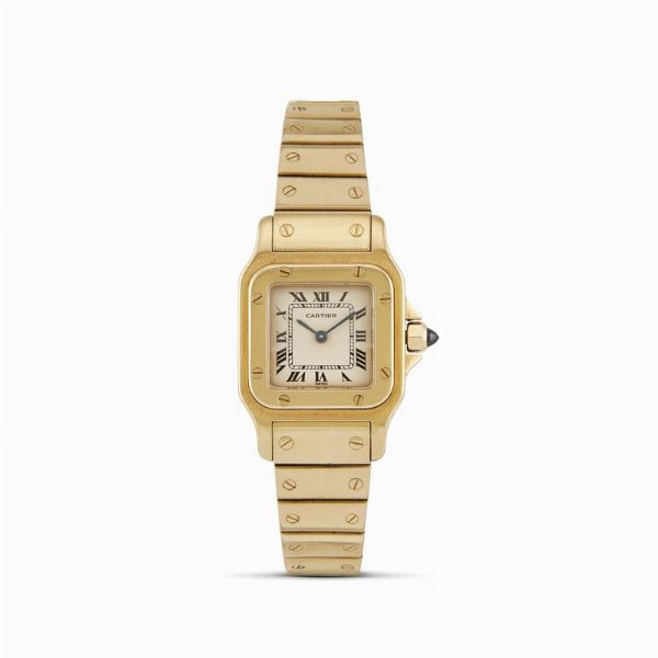 CARTIER : CARTIER SANTOS GALBEE LADY IN ORO GIALLO ANNO 1988  - Asta Orologi da polso e da tasca  - Associazione Nazionale - Case d'Asta italiane