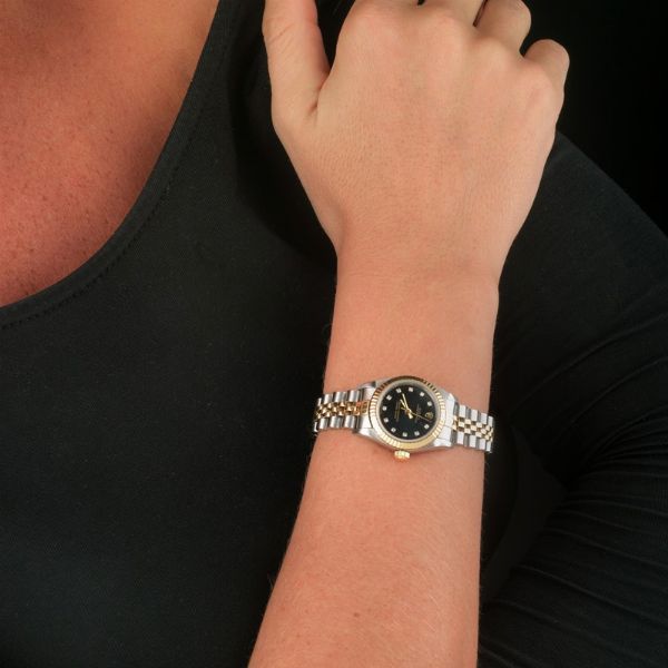 ROLEX : ROLEX OYSTER PERPETUAL LADY REF. 76193 N. Y2716XX ANNO 2003  - Asta Orologi da polso e da tasca  - Associazione Nazionale - Case d'Asta italiane