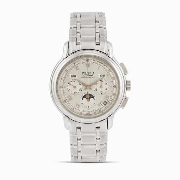 ZENITH : ZENITH EL PRIMERO CHRONOMASTER FASI LUNARI REF. 01.0240.410  - Asta Orologi da polso e da tasca  - Associazione Nazionale - Case d'Asta italiane
