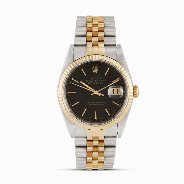 ROLEX : ROLEX DATEJUST ACCIAIO E ORO REF. 16233 N. T2549XX ANNO 1996  - Asta Orologi da polso e da tasca  - Associazione Nazionale - Case d'Asta italiane