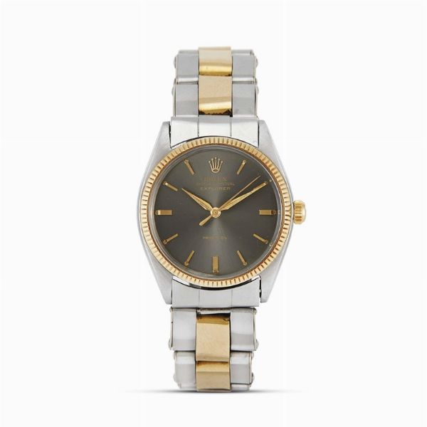 ROLEX : ROLEX EXPLORER PRECISION ACCIAIO E ORO REF. 5501 N. 8463XX ANNO 1962  - Asta Orologi da polso e da tasca  - Associazione Nazionale - Case d'Asta italiane