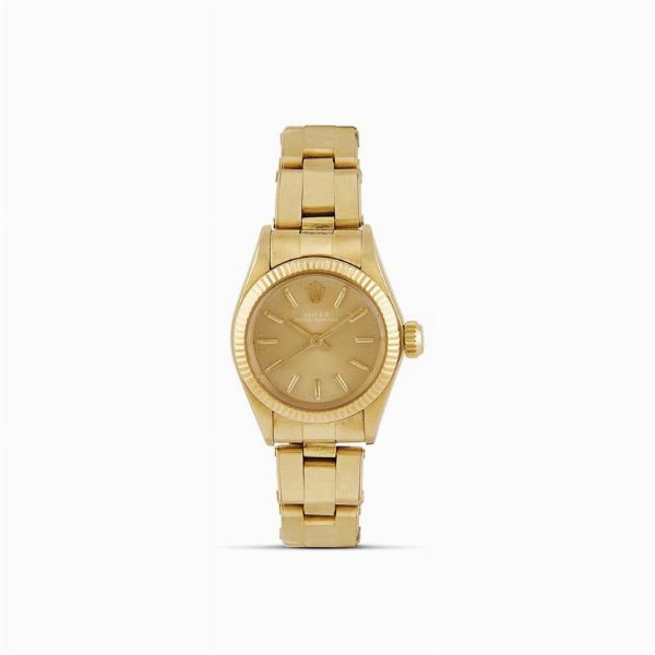 ROLEX : ROLEX OYSTER PERPETUAL LADY REF. 6719 N. 75060XX ORO GIALLO ANNO 1982  - Asta Orologi da polso e da tasca  - Associazione Nazionale - Case d'Asta italiane