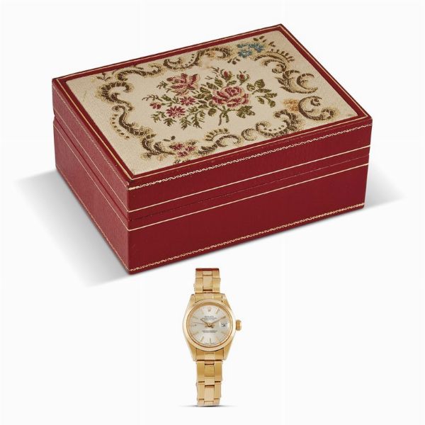 ROLEX : ROLEX DATEJUST LADY ORO GIALLO REF. 6716 N. 51698XX ANNO 1977  - Asta Orologi da polso e da tasca  - Associazione Nazionale - Case d'Asta italiane