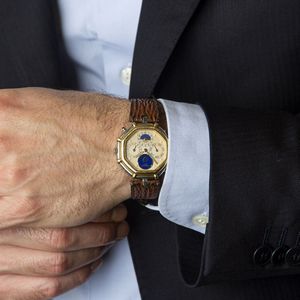 GERALD GENTA CALENDARIO COMPLETO FASI LUNARI REF. G 2859.4� N. 323XX  - Asta Orologi da polso e da tasca  - Associazione Nazionale - Case d'Asta italiane