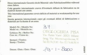 INTERNATIONAL WATCH COMPANY : IWC FLIEGERCHRONOGRAPH REF. 3741 N. 27309XX ANNO 2000  - Asta Orologi da polso e da tasca  - Associazione Nazionale - Case d'Asta italiane