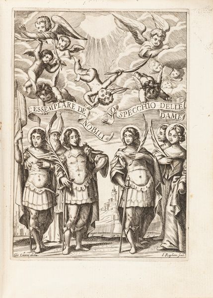 Andrea Manente : Limpetrita perfidia dellempio monarca Adriano sprezzata, e vinta dallinuitta toleranza ne tanti tragici, e prodigiosi trionfi de gloriosissimi campioni fratelli germani padroni di Brescia santi Faustino, e Giovita, santi Calocero, et Afra  - Asta Libri, autografi e stampe - Associazione Nazionale - Case d'Asta italiane