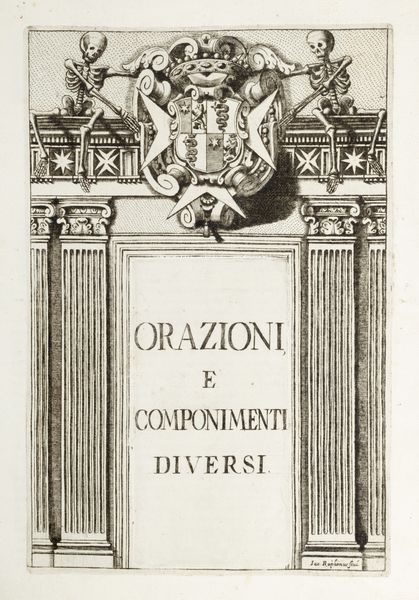 Malsucio  Renato : Esequie fatte in Padova al gran Prior di Lombardia F. Agostino Forzadura sig. di Condiolo &c. li 19 aprile 1663  - Asta Libri, autografi e stampe - Associazione Nazionale - Case d'Asta italiane