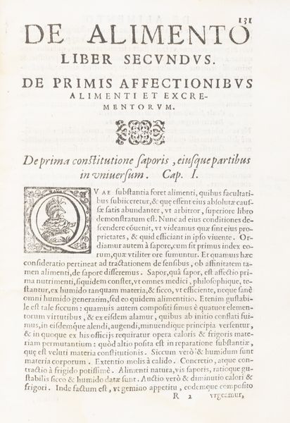 Francesco Buonamici : De Alimento libri V  - Asta Libri, autografi e stampe - Associazione Nazionale - Case d'Asta italiane