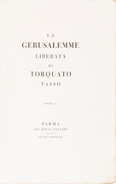 Tasso, Torquato : La Gerusalemme Liberata  - Asta Libri, autografi e stampe - Associazione Nazionale - Case d'Asta italiane