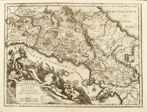 Peter van der Aa : Latium Campania et Samnium cum forum circum adjacentibus regionibus  - Asta Libri, autografi e stampe - Associazione Nazionale - Case d'Asta italiane