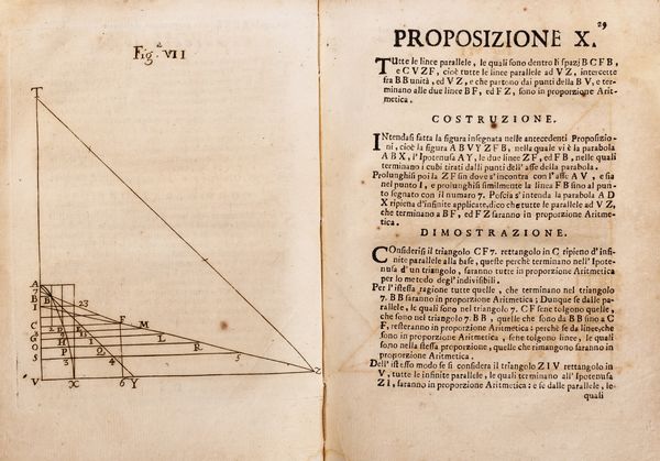 Paolo Mattia Doria : Nuovo metodo geometrico per trovare fra due linee rette date infinite medie continue proporzionali.  - Asta Libri, autografi e stampe - Associazione Nazionale - Case d'Asta italiane