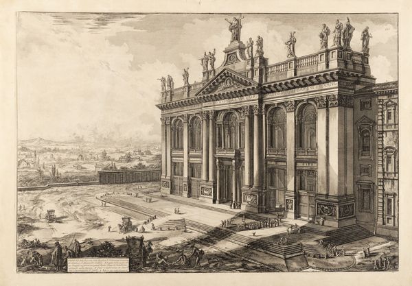 Piranesi, Giovanni Battista : Veduta della Basilica di S. Giovanni Laterano  - Asta Libri, autografi e stampe - Associazione Nazionale - Case d'Asta italiane