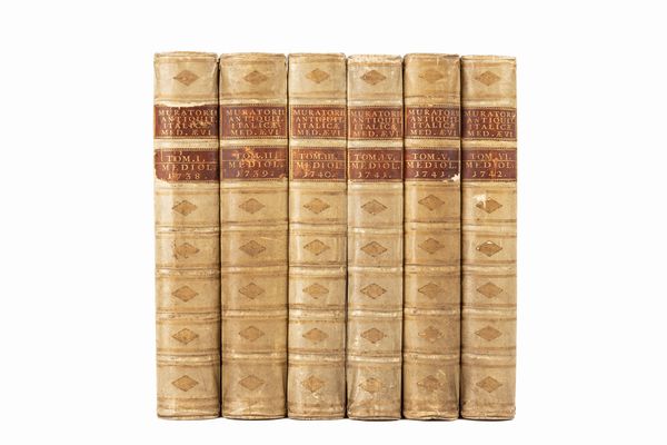 Muratori, Ludovico : Antiquitates Italic Medii vi, sive Dissertationes de moribus, ritibus, religione, regimine, magistratibus, legibus, studiis literarum...  - Asta Libri, autografi e stampe - Associazione Nazionale - Case d'Asta italiane