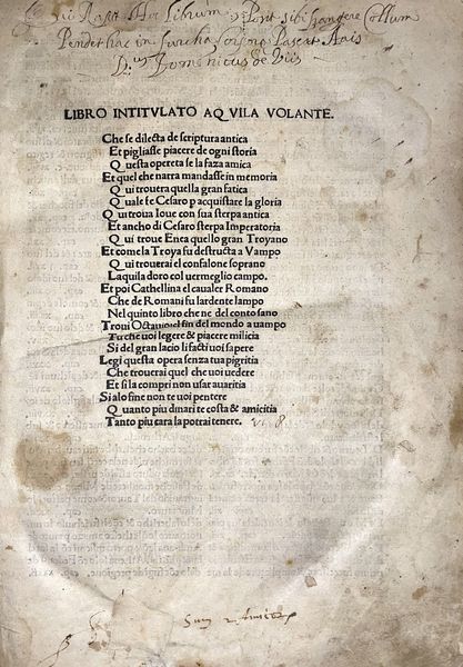 Leonardo Bruni : Aquila volante  - Asta Libri, autografi e stampe - Associazione Nazionale - Case d'Asta italiane