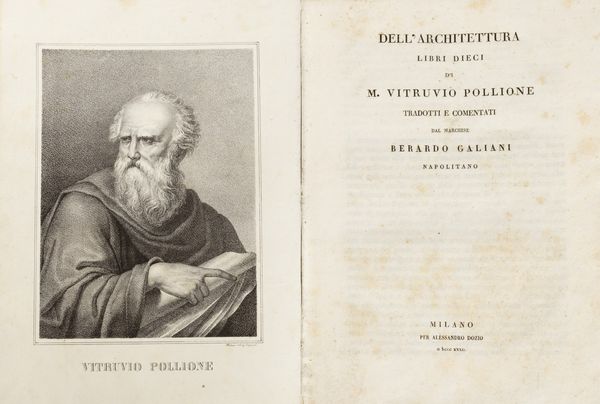 Marco Vitruvio Pollione, : Dellarchitettura libri dieci  - Asta Libri, autografi e stampe - Associazione Nazionale - Case d'Asta italiane
