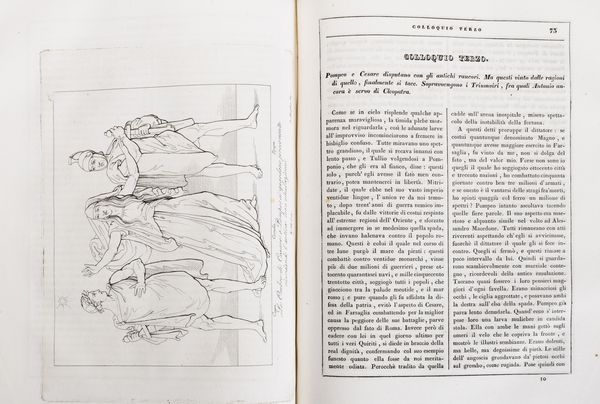 Verri, Alessandro : Le Notti Romane al Sepolcro degli Scipioni. Adorna di tavole inventate e fatte per contorni da Vincenzo Gajassi.  - Asta Libri, autografi e stampe - Associazione Nazionale - Case d'Asta italiane