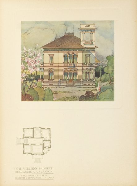 Augusto Cavazzoni : Il villino. Progetti.  - Asta Libri, autografi e stampe - Associazione Nazionale - Case d'Asta italiane