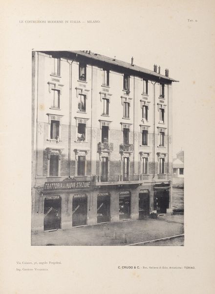 Le costruzioni moderne in Italia. Facciate di edifici in stile moderno  - Asta Libri, autografi e stampe - Associazione Nazionale - Case d'Asta italiane