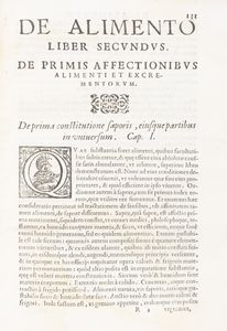 Francesco Buonamici : De Alimento libri V  - Asta Libri, autografi e stampe - Associazione Nazionale - Case d'Asta italiane