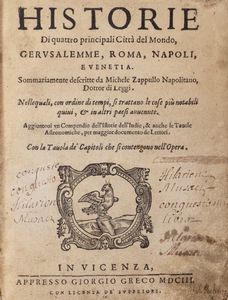 Michele Zappullo - Historie di quattro principali Citt del mondo, Gerusalemme, Roma, Napoli e Venetia.