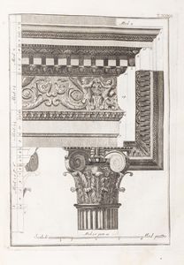 Vignola, Giacomo Barozzi da : Le regole de' cinque ordini di architettura civile. Corredate delle aggiunte fattevi nell'edizione romana dell'anno 1770.  - Asta Libri, autografi e stampe - Associazione Nazionale - Case d'Asta italiane