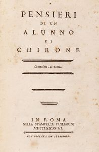 Tommaso Maria Celoni - Pensieri di un alunno di Chirone
