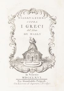Gabriel Bonnot De Mably - Osservazioni sopra i greci