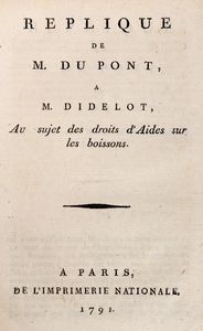 Pierre Samuel   Dupont de Nemours - Replique de M. Du Pont a M. Didelot, au sujet des droits d'Aides sur les boissons