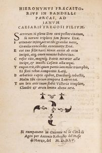 Matteo Bandello : Canti XI composti dal Bandello de le lodi de la s. Lucretia Gonzaga di Gazuolo,  del vero amore, col tempio di pudicitia,  con altre cose per dentro poeticamente descritte. Le III parche da esso Bandello cantate ne' la natiuit del s. Giano primogenito del s. Cesare Fregoso,  de la s. Gostanza Rangona sua consorte  - Asta Libri, autografi e stampe - Associazione Nazionale - Case d'Asta italiane