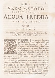Niccolò Lanzani - Vero metodo di servirsi dell'Acqua Fredda nelle Febbri, ed in altri mali s interni, come esterni.