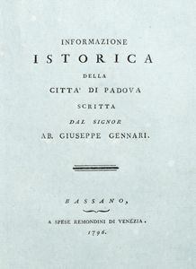 Giuseppe Gennari - Informazione istorica della citt di Padova - Giuseppe Gennari